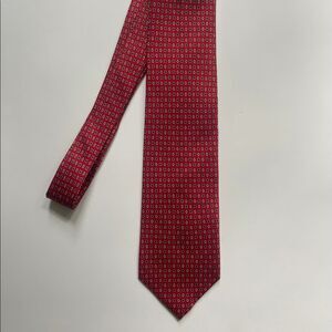 2/$25⚡️Venezia Red Print 100% Silk Necktie 👔